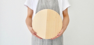 「いちょうの木のまな板：まん丸30センチ」